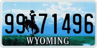 WY license plate 9971496