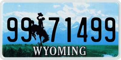 WY license plate 9971499