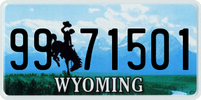 WY license plate 9971501