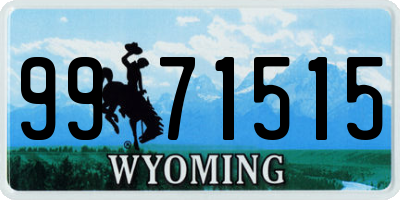 WY license plate 9971515