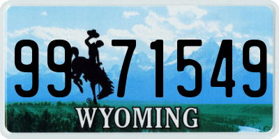 WY license plate 9971549