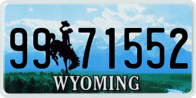 WY license plate 9971552