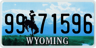 WY license plate 9971596