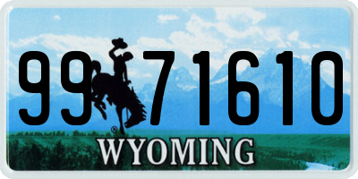 WY license plate 9971610