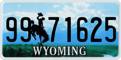 WY license plate 9971625