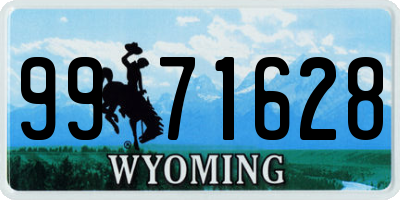 WY license plate 9971628
