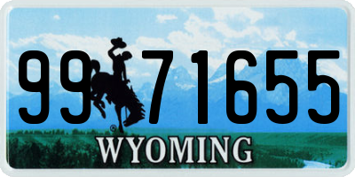 WY license plate 9971655