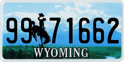 WY license plate 9971662