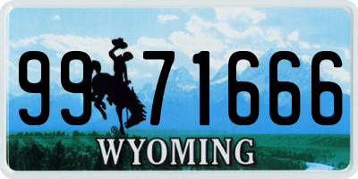 WY license plate 9971666