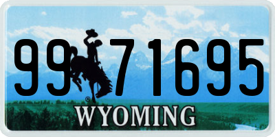 WY license plate 9971695
