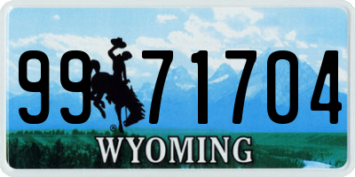 WY license plate 9971704