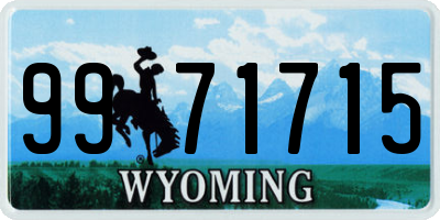 WY license plate 9971715