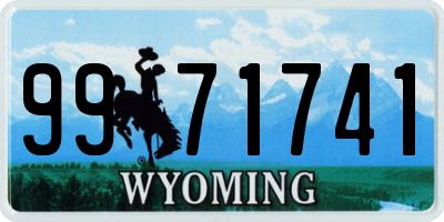 WY license plate 9971741