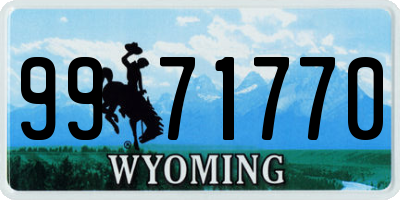 WY license plate 9971770