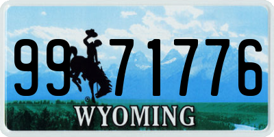 WY license plate 9971776