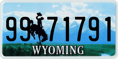 WY license plate 9971791