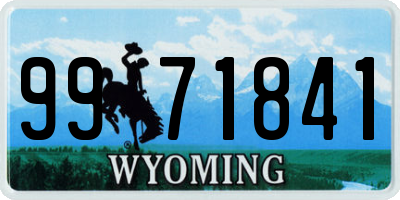 WY license plate 9971841