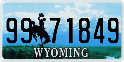 WY license plate 9971849
