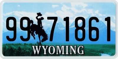 WY license plate 9971861