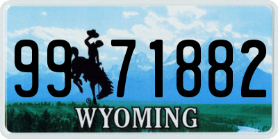 WY license plate 9971882