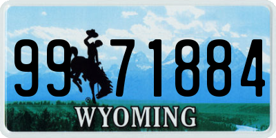 WY license plate 9971884