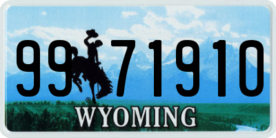 WY license plate 9971910