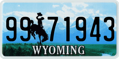 WY license plate 9971943