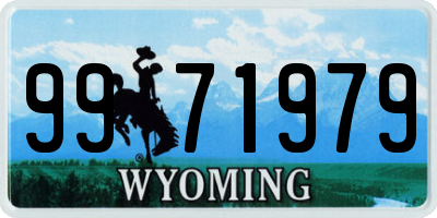 WY license plate 9971979