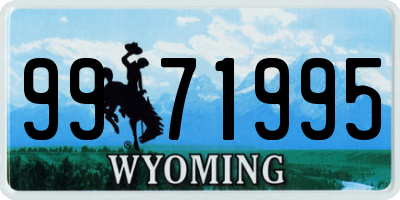 WY license plate 9971995