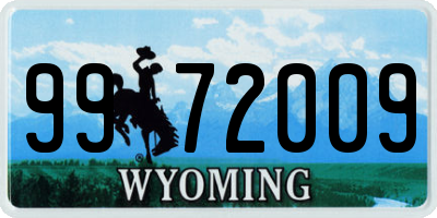WY license plate 9972009