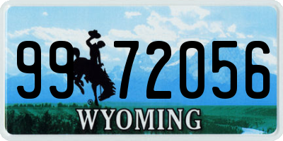 WY license plate 9972056