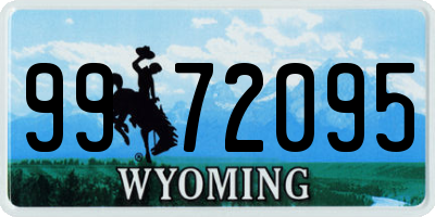 WY license plate 9972095