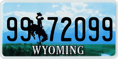 WY license plate 9972099