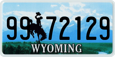 WY license plate 9972129
