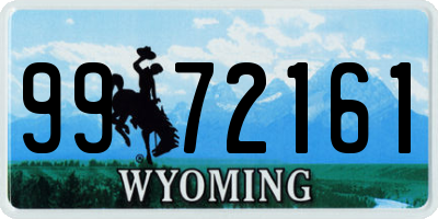 WY license plate 9972161