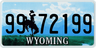 WY license plate 9972199