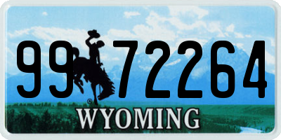 WY license plate 9972264