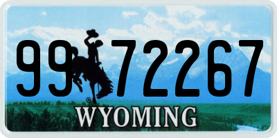 WY license plate 9972267