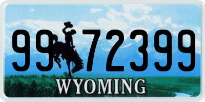 WY license plate 9972399