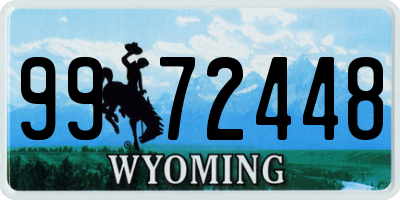 WY license plate 9972448