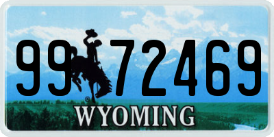 WY license plate 9972469