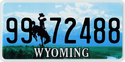 WY license plate 9972488