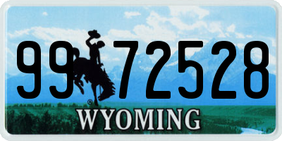 WY license plate 9972528