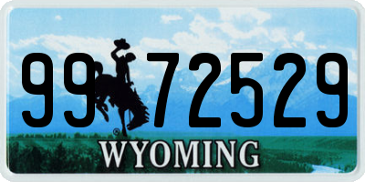 WY license plate 9972529