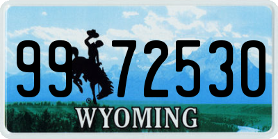 WY license plate 9972530