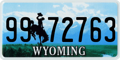 WY license plate 9972763