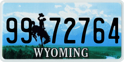 WY license plate 9972764