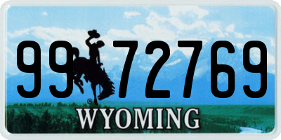 WY license plate 9972769