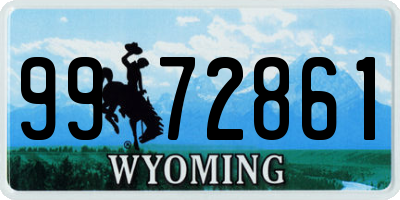 WY license plate 9972861