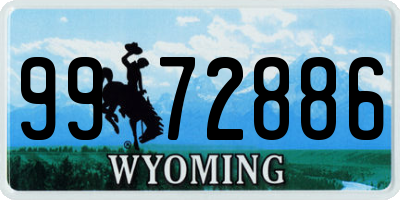 WY license plate 9972886